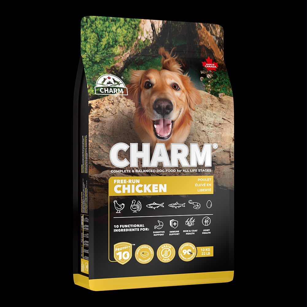 【CHARM 野性魅力】超能精華走地雞全犬糧 (5.4KG / 10KG) (加拿大製造 | 90%高動物蛋白 X Protect10™ 全球首創十項專利超能精華)