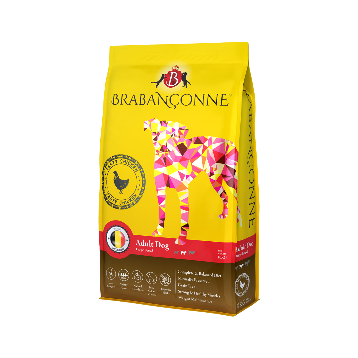 【Brabanconne 爸媽寵】日常系列 大型成犬雞肉配方 10kg (大型成犬專用 比利時製造 強健骨骼 消化健康)