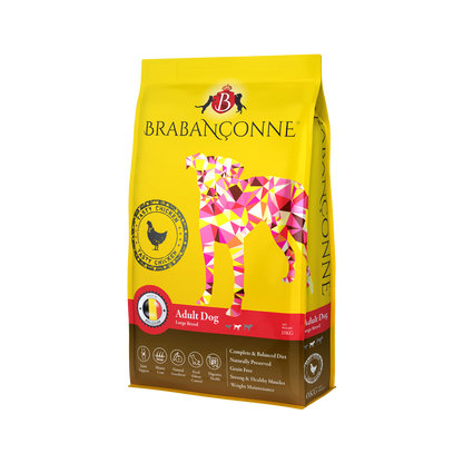 【Brabanconne 爸媽寵】日常系列 大型成犬雞肉配方 10kg (大型成犬專用 比利時製造 強健骨骼 消化健康)