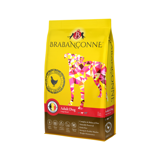 【Brabanconne 爸媽寵】日常系列 大型成犬雞肉配方 10kg (大型成犬專用 比利時製造 強健骨骼 消化健康)