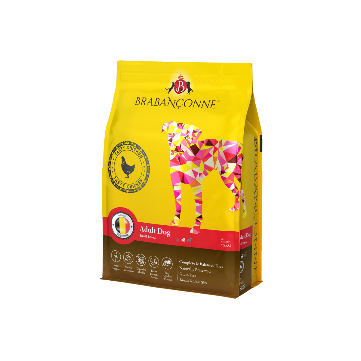 【Brabanconne 爸媽寵】日常系列 小型成犬雞肉配方  2.5kg (小型成犬專用 比利時製造 強健骨骼 消化健康)