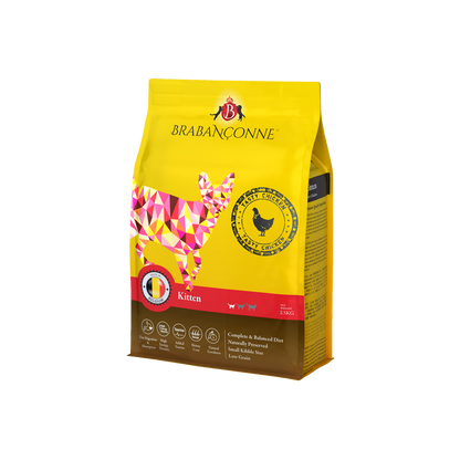 【Brabanconne 爸媽寵】日常系列 幼貓鮮雞肉配方 2.5kg (幼貓/發育期專用 比利時製造 護心益智 增強免疫力)