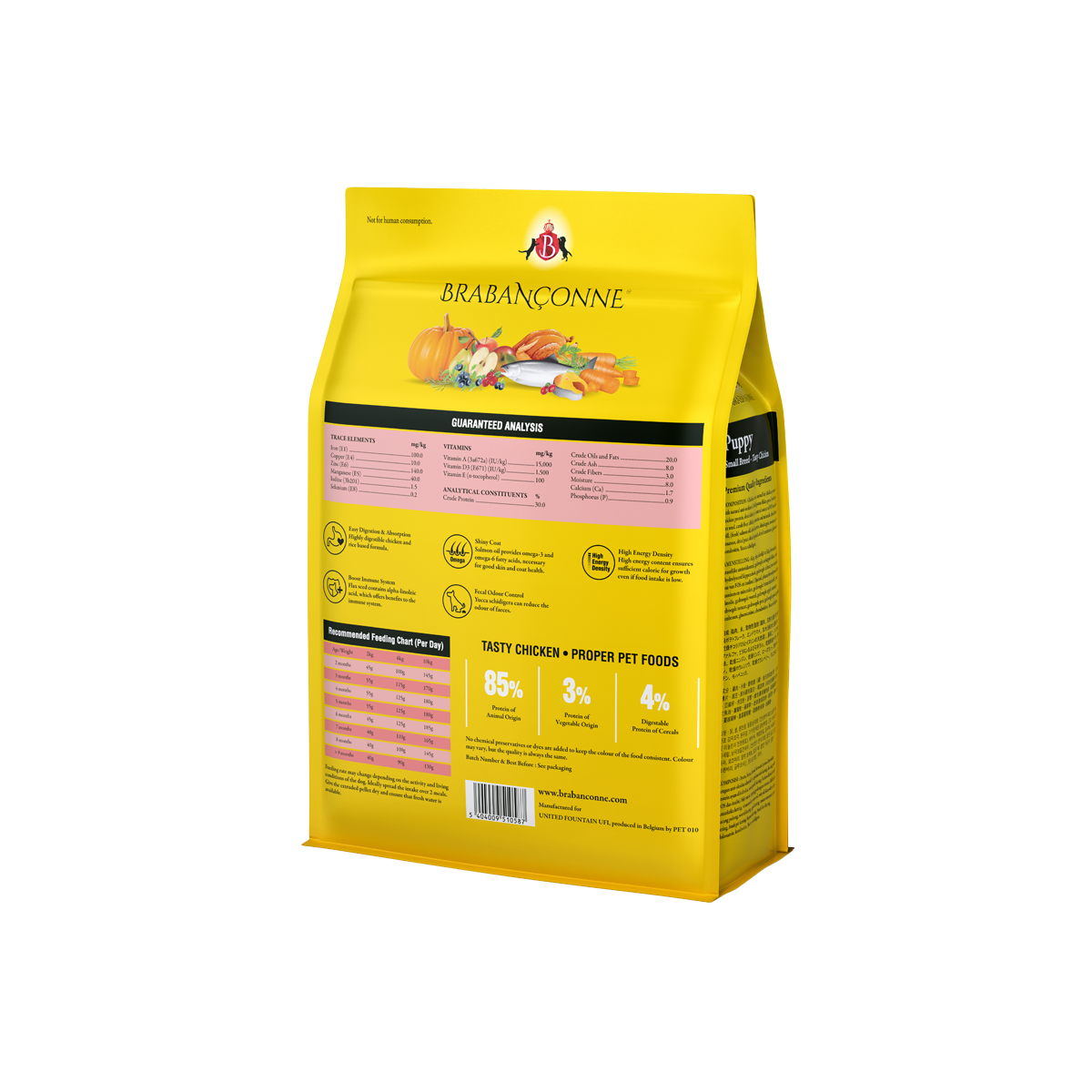 【Brabanconne 爸媽寵】日常系列 小型幼犬雞肉配方 2.5kg (小型幼犬/發育期專用 比利時製造 補鈣強骨 豐盈毛髮)