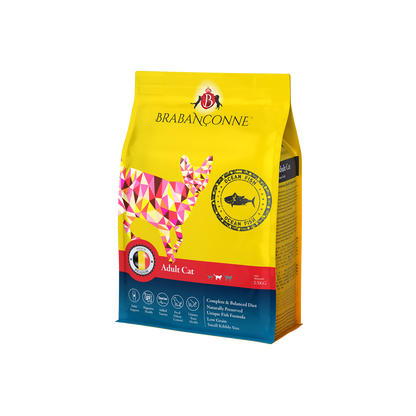 【Brabanconne 爸媽寵】日常系列 成貓魚肉配方 2.5kg (成貓專用 比利時製造 五種海洋魚 護膚爆毛與泌尿關節全面保健)