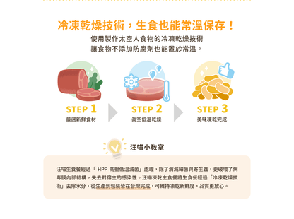 汪喵星球 貓咪凍乾主食餐 - 櫻桃鴨肉餐 500G