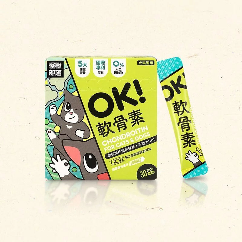 【怪獸部落 LitoMON】OK！軟骨素 1.5g x 30包 (五大關節營養極致複方)