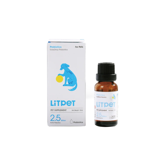 【LitPet】EaseDrop 腸道專用全齡益生菌 15ml (液體滴劑 貓狗適用 英國專利 LAB4) - 消化與排便調理配方