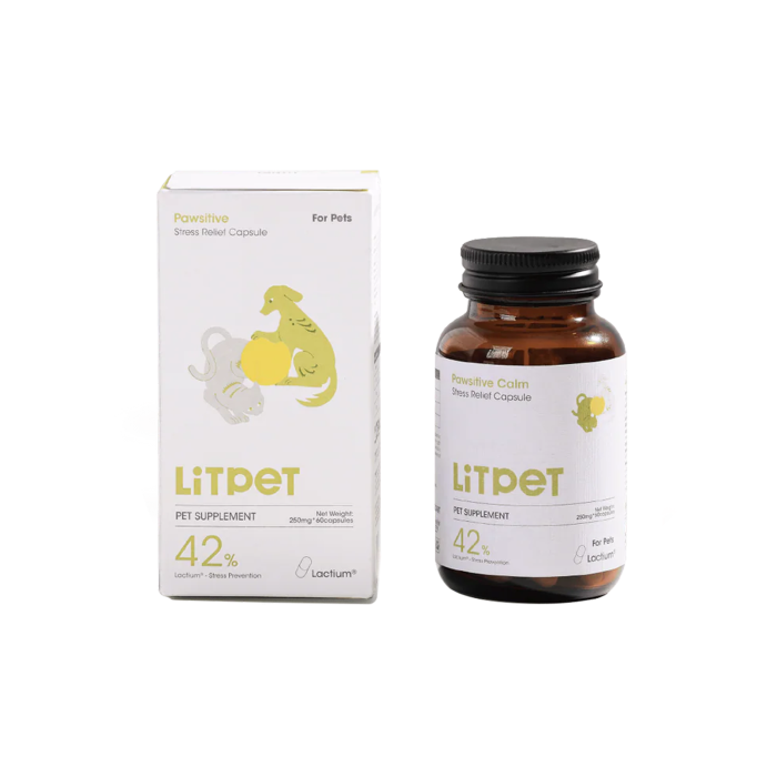 【LitPet】情緒舒緩膠囊 60粒 (貓狗適用 法國專利 Lactium®) - 分離焦慮與日常情緒支持配方