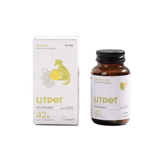【LitPet】情緒舒緩膠囊 60粒 (貓狗適用 法國專利 Lactium®) - 分離焦慮與日常情緒支持配方